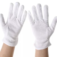 قفاز قطن مع نقاط مطاط مقاس 10