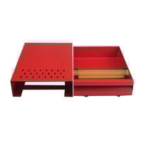 صندوق مخلفات القهوة احمر 38*25.5*10 سم