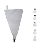 طقم اقماع ستيل 6 حبة مع كيس تزيين