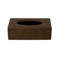 علبة مناديل جلد بني 11*23 سم