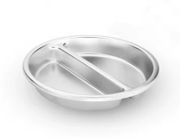 صينية سخان طعام استيل 38.5 سم مقسم