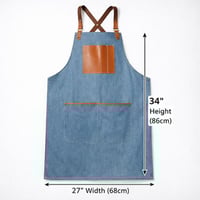 مريلة قماش متعددة الاستخداملت ازرق 90012