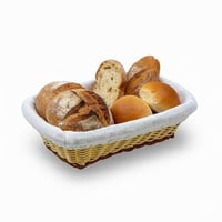 سلة خبز مستطيل بقماش