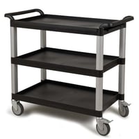 عربة خدمة 3 دور أسود 52x106x90 سم