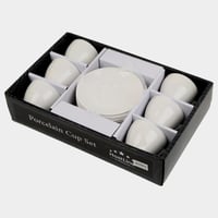 كوب قهوة اسبريسو مع الصحن 80 مل - طقم 6 حبات