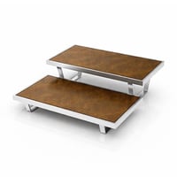 استاند بوفية استيل لوح ميلامين بني وسط