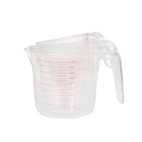 طقم اكواب قياس بلاستيك 1 لتر - 500 ملي - 250 ملي