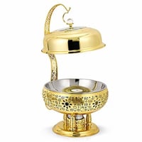 سخان بوفيه 8 لتر غطاء تعليق قاعدة مزخرفة ذهبي