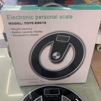 ميزان جسم زجاجي دائري 180 كجم شاشة LCD عالية الدقة...