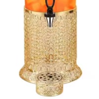 موزع عصير 8 لتر قاعدة مزخرفة ذهبي