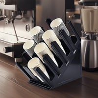 حامل اكواب ورق بلاستك اسود 8 خانات