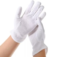 قفاز قطن مع نقاط مطاط مقاس 10