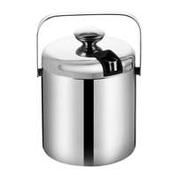 حافظة ثلج مع ملقاط استيل