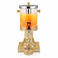 موزع عصير 8 لتر قاعدة مزخرفة ذهبي