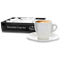 كوب قهوة اسبريسو مع الصحن 80 مل - طقم 6 حبات