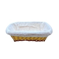 سلة خبز مستطيل بقماش