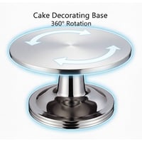 قاعدة تزيين الكيك دوار 360 درجة 30×17 سم