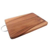 لوح تقطيع خشب مستطيل يد استيل تايلندي