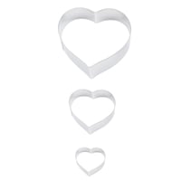 طقم قطاعة كيك شكل قلب 3 حبة