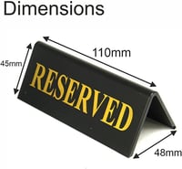 علامة (RESERVED ) لطاولة 110×50 مم