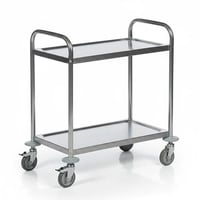 عربة تقديم استيل 2 دور