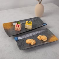 صحن تقديم ميلامين ملون مستطيل 31x15 سم