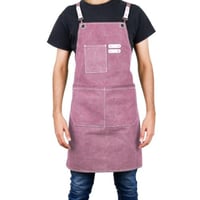 مريلة قماش متعددة الاستخداملت وردي