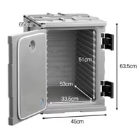 حافظة صواني بلاستك 1/1 بارد/حار 63x45x65 سم