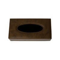 علبة مناديل جلد بني 11*23 سم