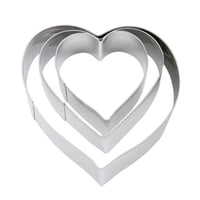 طقم قطاعة كيك شكل قلب 3 حبة