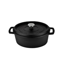 قدر حديد بيضاوي اسود 13*10*6.5 سم