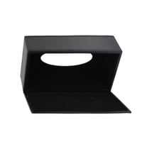 علبة مناديل جلد اسود 24*12*6.5 سم