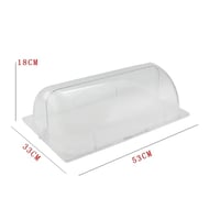 سلة خبز مستطيل بغطاء شفاف 53×33×28 سم