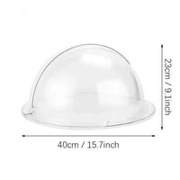 سلة خبز دائري بغطاء شفاف 40×30 سم