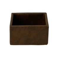 سكرية جلد بني 9*7*5 سم