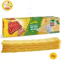 بطاطس ميقا تشيبس بطعم الكريمة الحامضة والجبن 50 جم