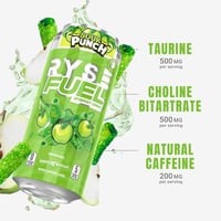 RYSE Fuel مشروب الطاقة الخالي من السكر (تفاح أخضر...