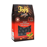 توبس شوكولاتة داكنة مع لوز 0%من السكر 150جم