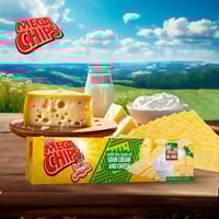 بطاطس ميقا تشيبس بطعم الكريمة الحامضة والجبن 50 جم