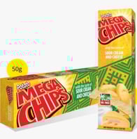 بطاطس ميقا تشيبس بطعم الكريمة الحامضة والجبن 50 جم
