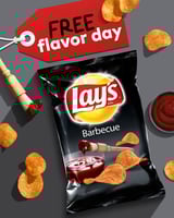 ليز رقائق البطاطس بنكهة الشواء امريكي 184.2 جم