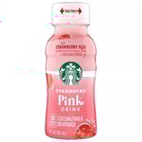 مشروب ستاربكس الوردي مشروب حليب جوز الهند بالفراول...