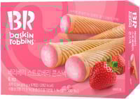 باسكن روبنز بسكويت مخروطي محشو بكريمة الفراولة – 6...