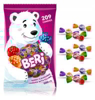 حلوى صلبة روشين بيري فواكة بنكهة التوت المحشوة 1 ك...