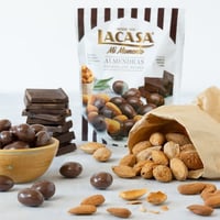 لوز مغطى بشوكولا دارك خالي من الغلوتين وزيت النخيل...