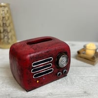 راديو سيراميك احمر انتيك للمناديل