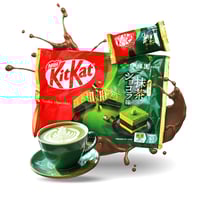 كيت كات ياباني ميني الشكولاتة و الماتشا من نستلة 1...