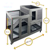 قفص حيوانات خشبي