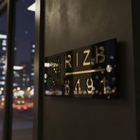 لوحة العنوان الوطني أكريليك مفرغة طبقتين