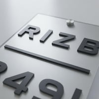 لوحة العنوان الوطني المختصر أكريلك بحروف بارزة – م...